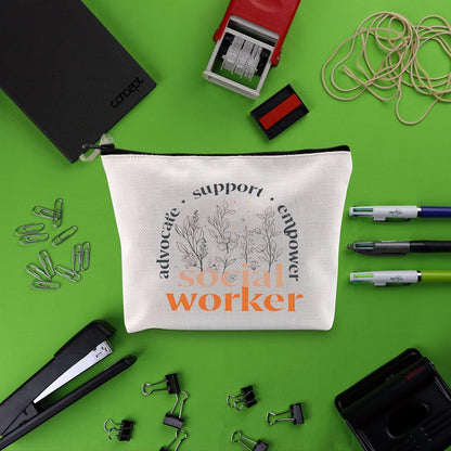 Social Worker Makeup Bag Social Worker Gift Social Work MSW LSW Gift for Social Worker Social Worker Appreciation Gift(Social Worker)