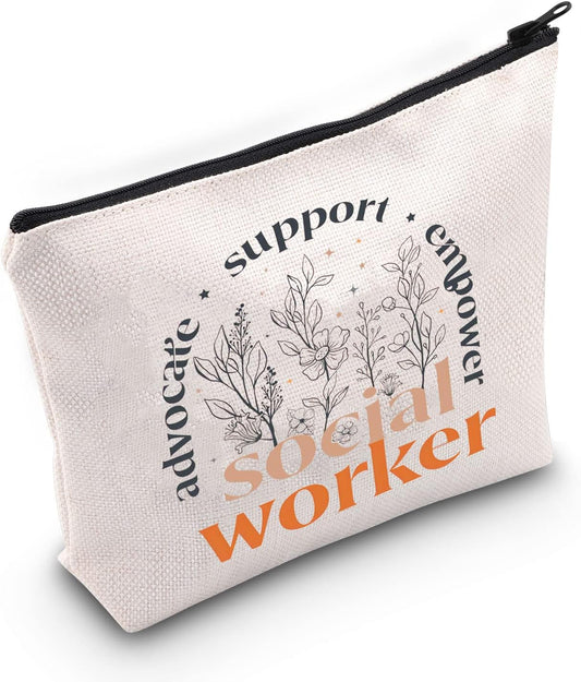 Social Worker Makeup Bag Social Worker Gift Social Work MSW LSW Gift for Social Worker Social Worker Appreciation Gift(Social Worker)