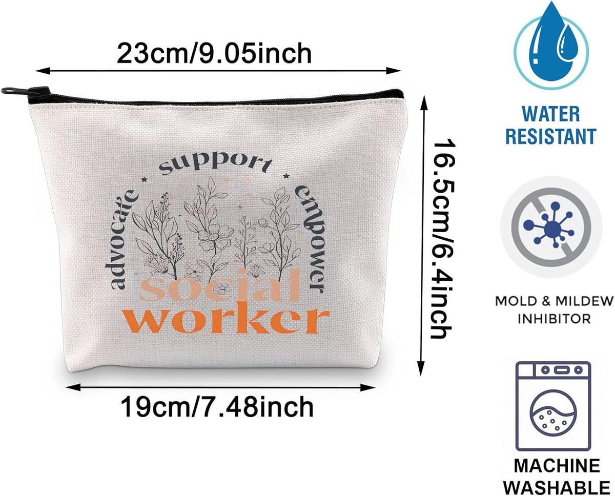 Social Worker Makeup Bag Social Worker Gift Social Work MSW LSW Gift for Social Worker Social Worker Appreciation Gift(Social Worker)