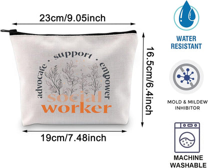 Social Worker Makeup Bag Social Worker Gift Social Work MSW LSW Gift for Social Worker Social Worker Appreciation Gift(Social Worker)